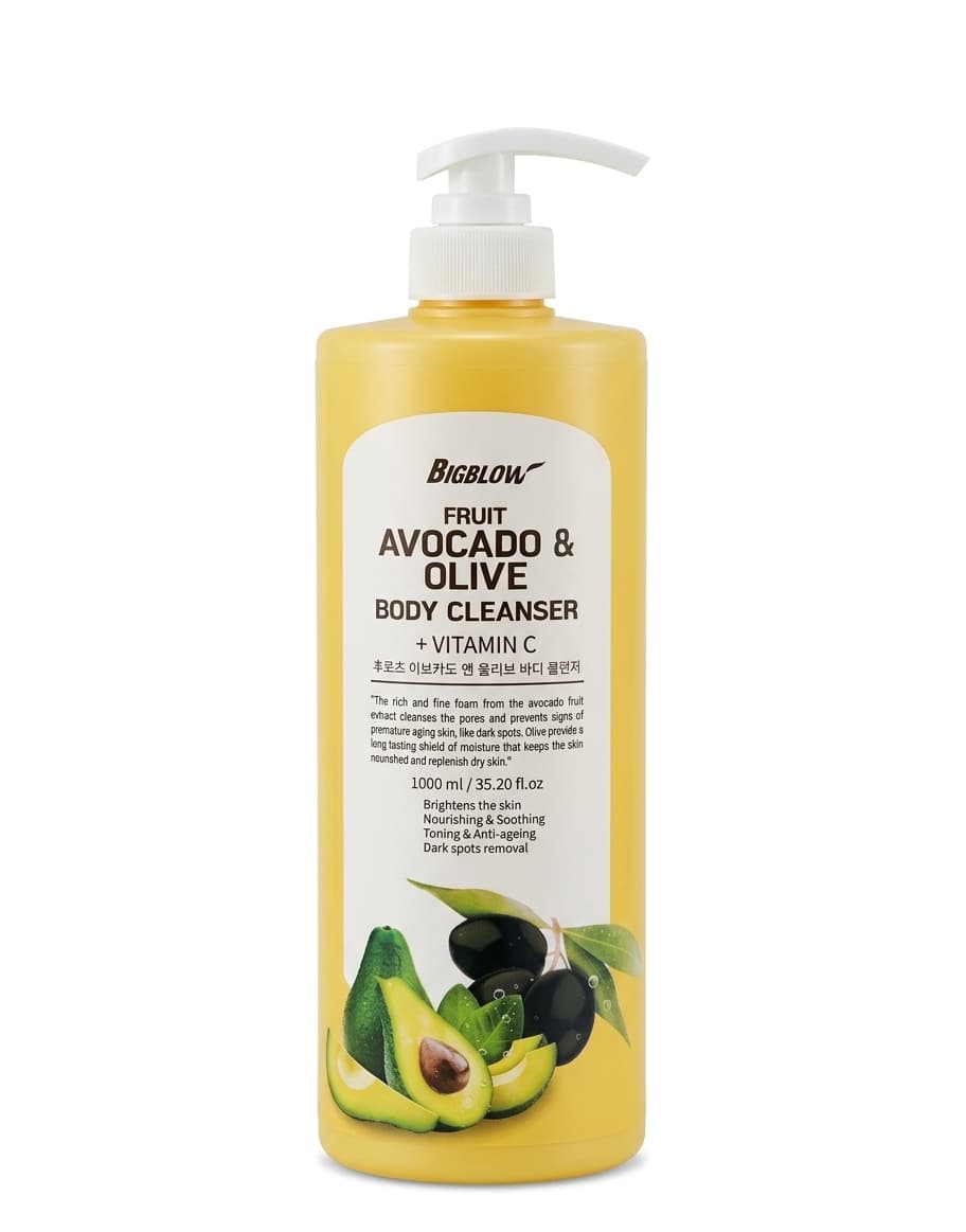 Avocado and olive body cleanser